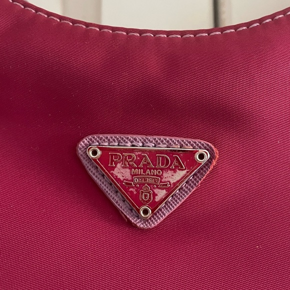 PRADA Shoulder Bag Nylon dyed Burgundy - Picture 3 of 8